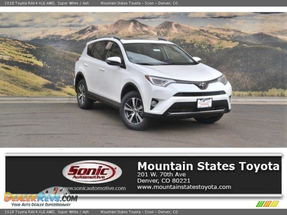 2018 Toyota RAV4 XLE AWD Super White / Ash Photo #1