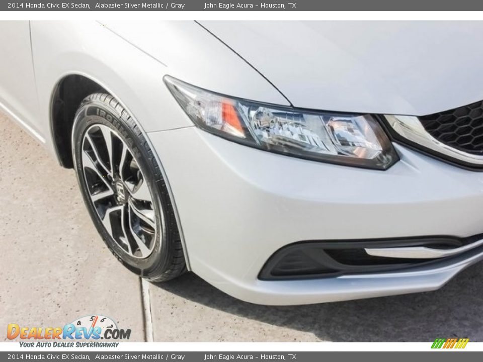 2014 Honda Civic EX Sedan Alabaster Silver Metallic / Gray Photo #10