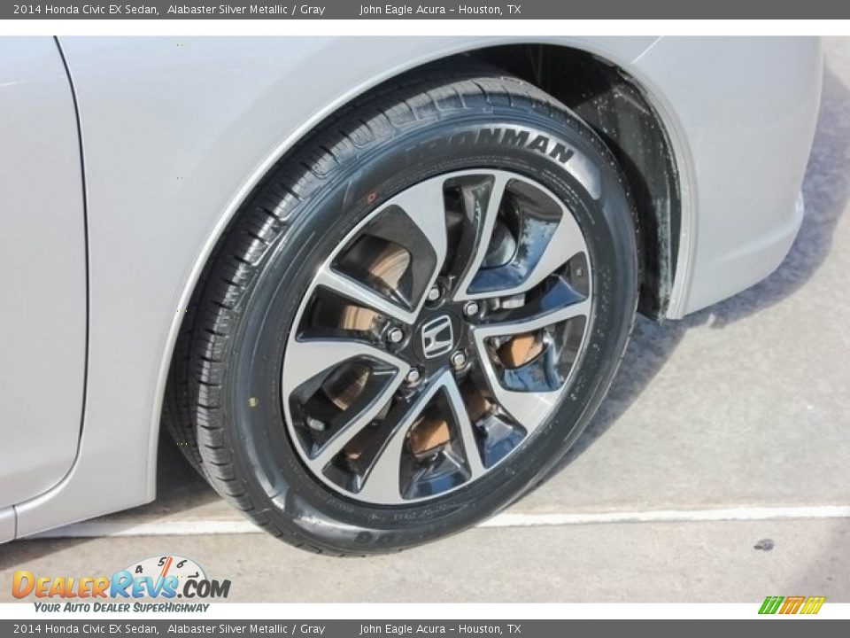 2014 Honda Civic EX Sedan Alabaster Silver Metallic / Gray Photo #11