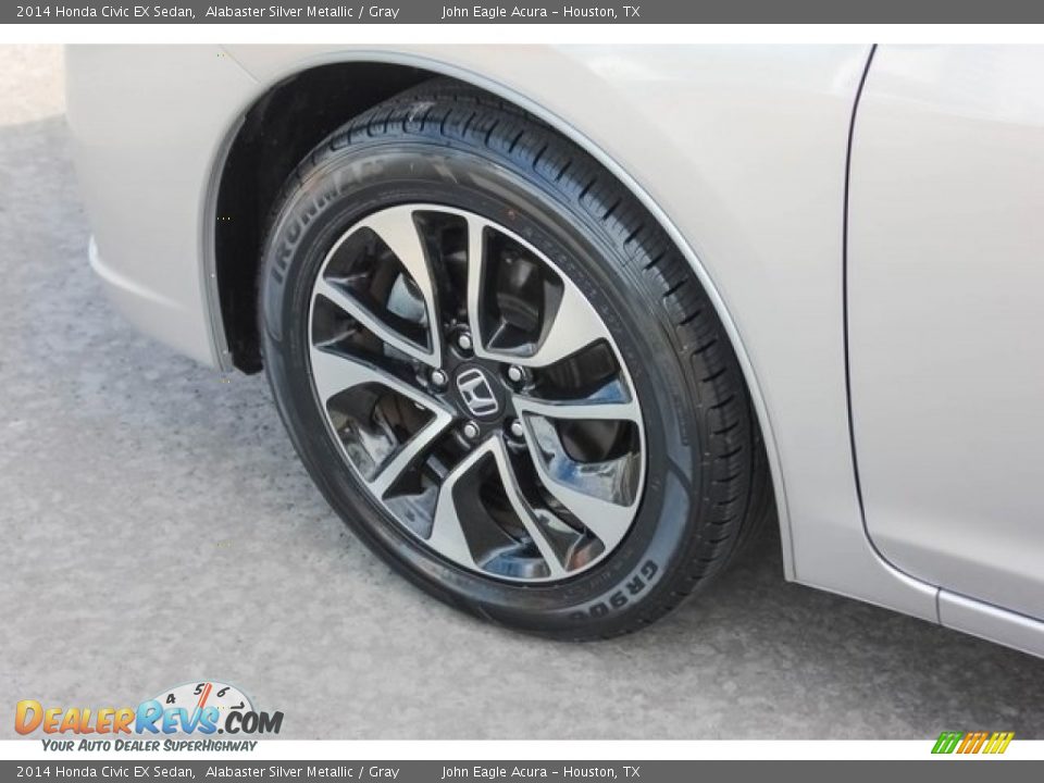 2014 Honda Civic EX Sedan Alabaster Silver Metallic / Gray Photo #14