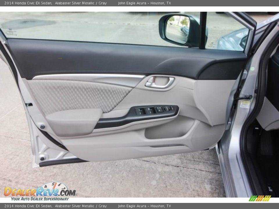 2014 Honda Civic EX Sedan Alabaster Silver Metallic / Gray Photo #18