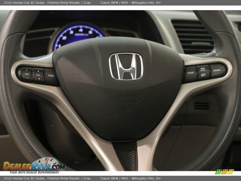 2010 Honda Civic EX Sedan Polished Metal Metallic / Gray Photo #7