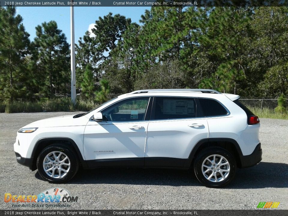 2018 Jeep Cherokee Latitude Plus Bright White / Black Photo #2