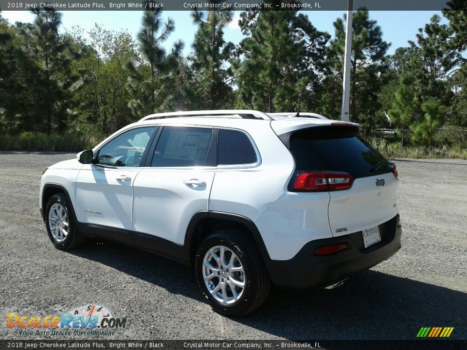 2018 Jeep Cherokee Latitude Plus Bright White / Black Photo #3