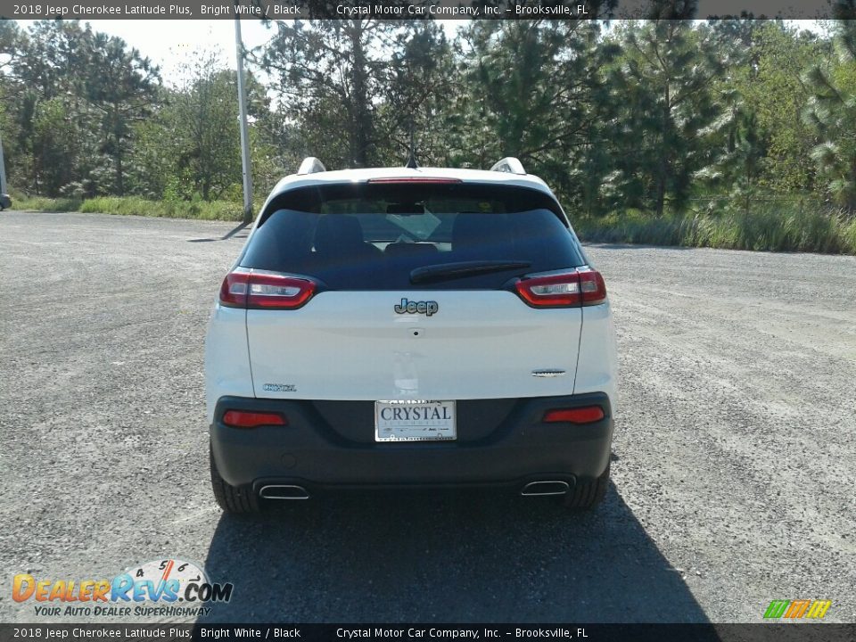 2018 Jeep Cherokee Latitude Plus Bright White / Black Photo #4
