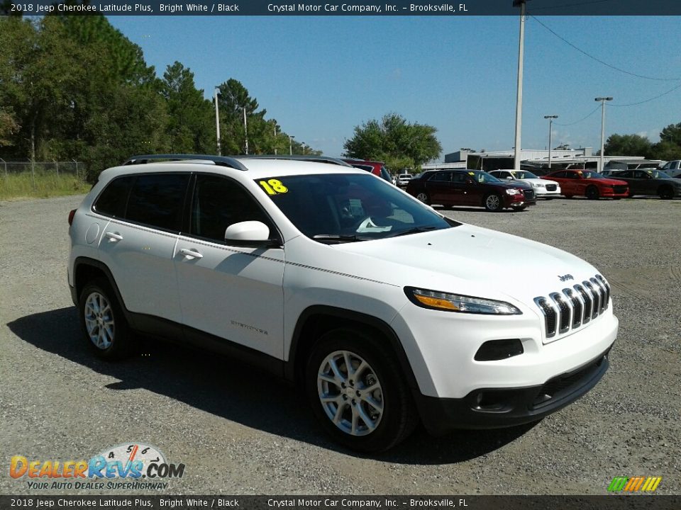 2018 Jeep Cherokee Latitude Plus Bright White / Black Photo #7