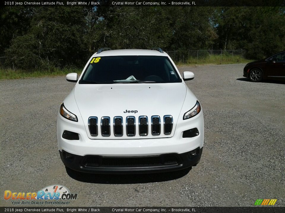 2018 Jeep Cherokee Latitude Plus Bright White / Black Photo #8