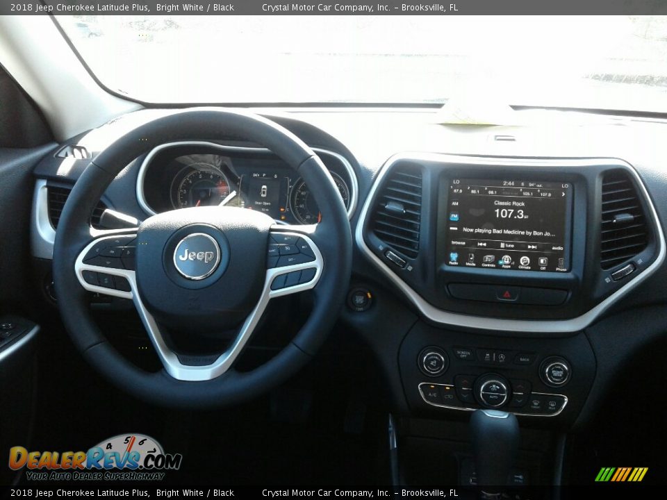 2018 Jeep Cherokee Latitude Plus Bright White / Black Photo #13