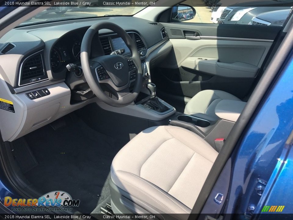 2018 Hyundai Elantra SEL Lakeside Blue / Gray Photo #4