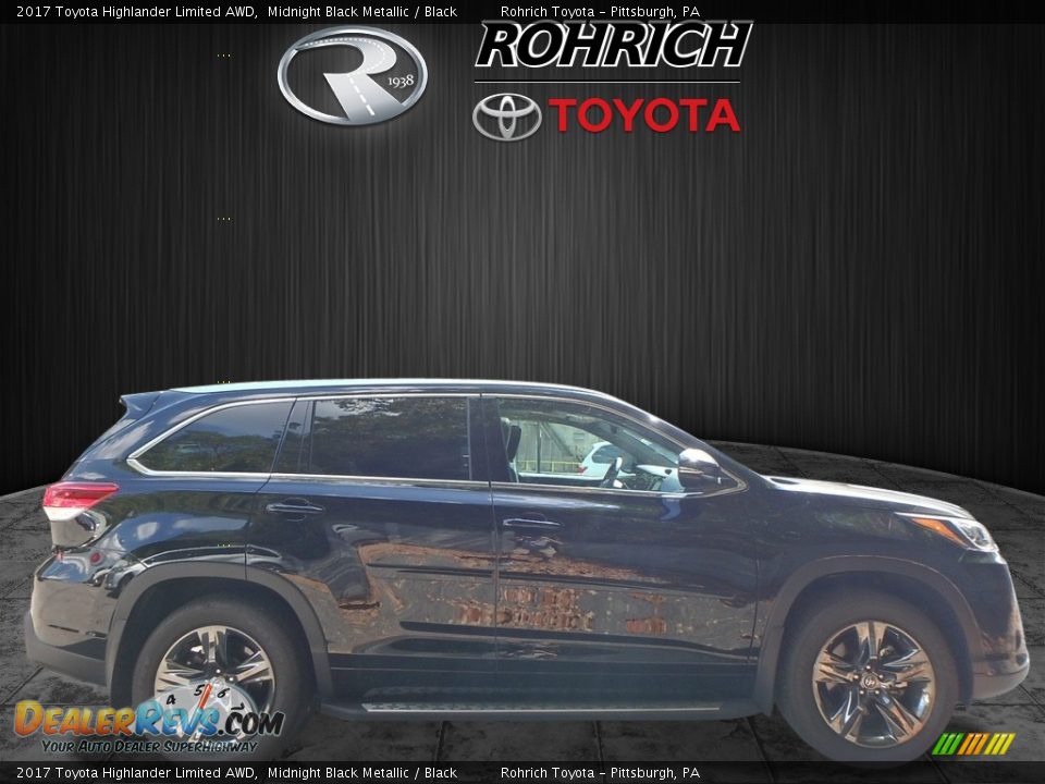 2017 Toyota Highlander Limited AWD Midnight Black Metallic / Black Photo #2