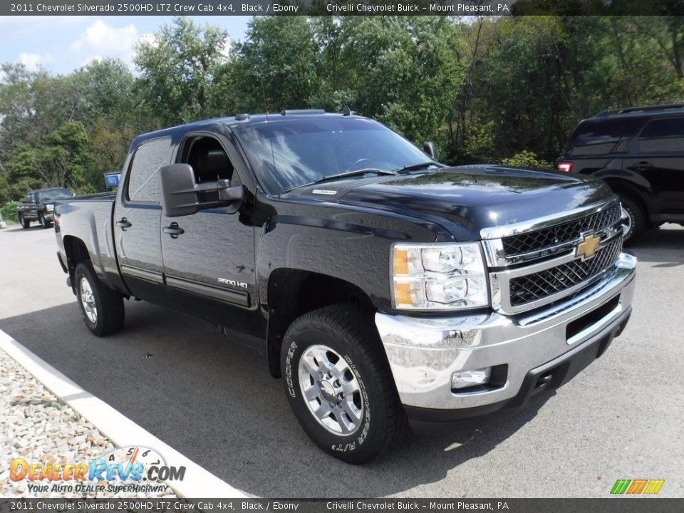 2011 Chevrolet Silverado 2500HD LTZ Crew Cab 4x4 Black / Ebony Photo #7