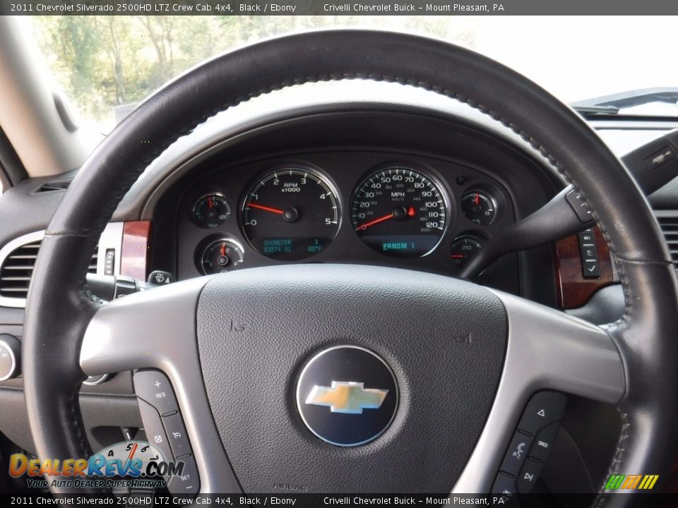 2011 Chevrolet Silverado 2500HD LTZ Crew Cab 4x4 Black / Ebony Photo #32