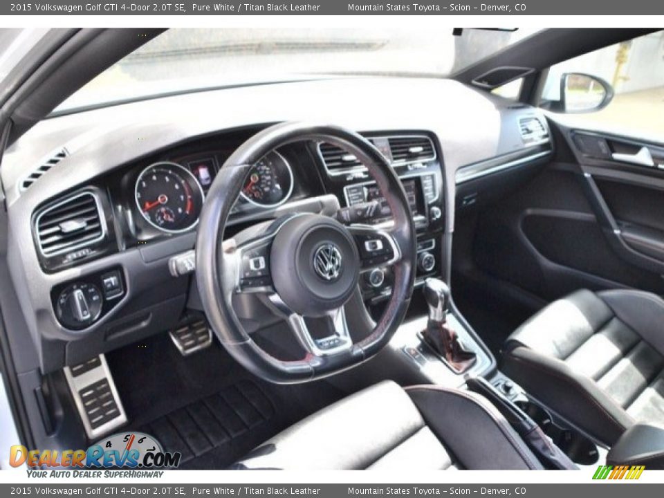 2015 Volkswagen Golf GTI 4-Door 2.0T SE Pure White / Titan Black Leather Photo #10