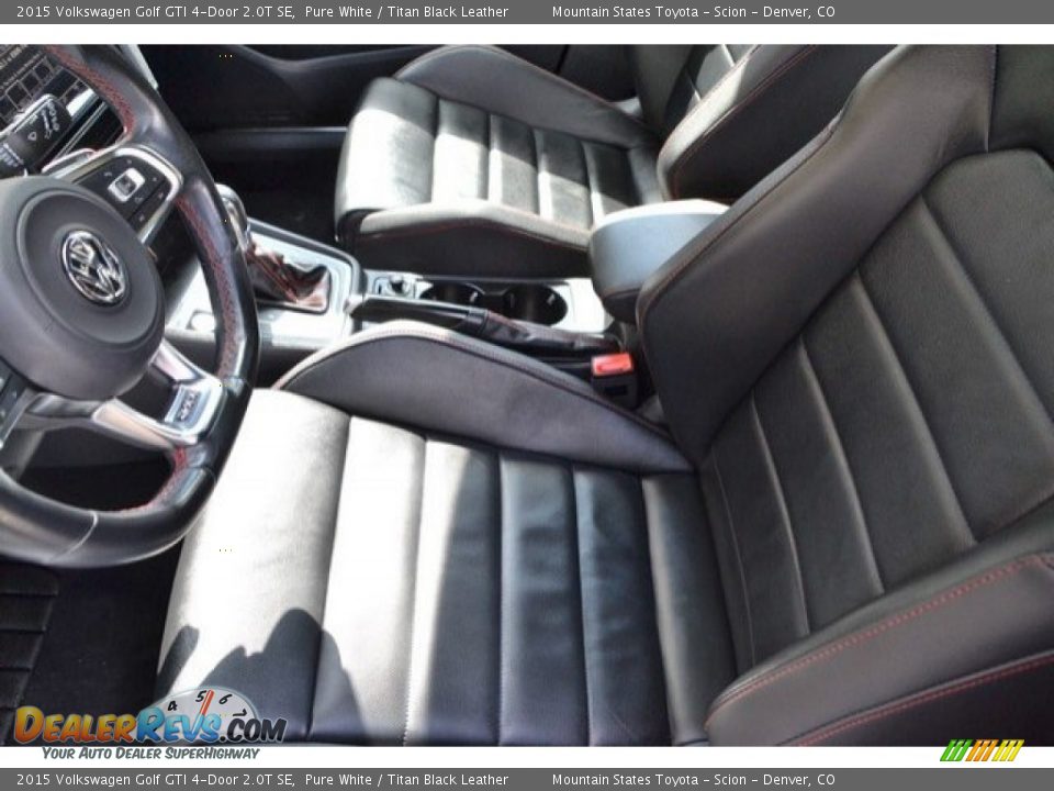 2015 Volkswagen Golf GTI 4-Door 2.0T SE Pure White / Titan Black Leather Photo #11