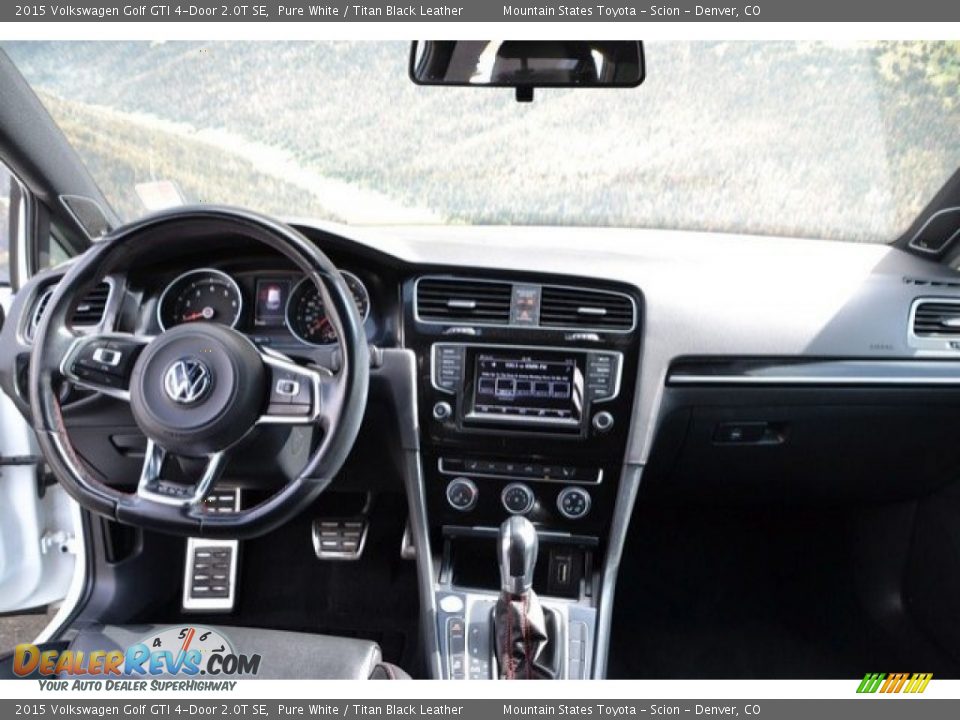 2015 Volkswagen Golf GTI 4-Door 2.0T SE Pure White / Titan Black Leather Photo #13