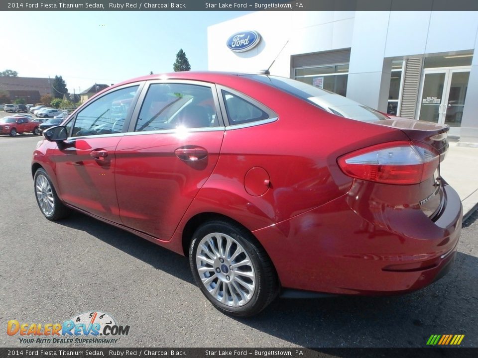 2014 Ford Fiesta Titanium Sedan Ruby Red / Charcoal Black Photo #7