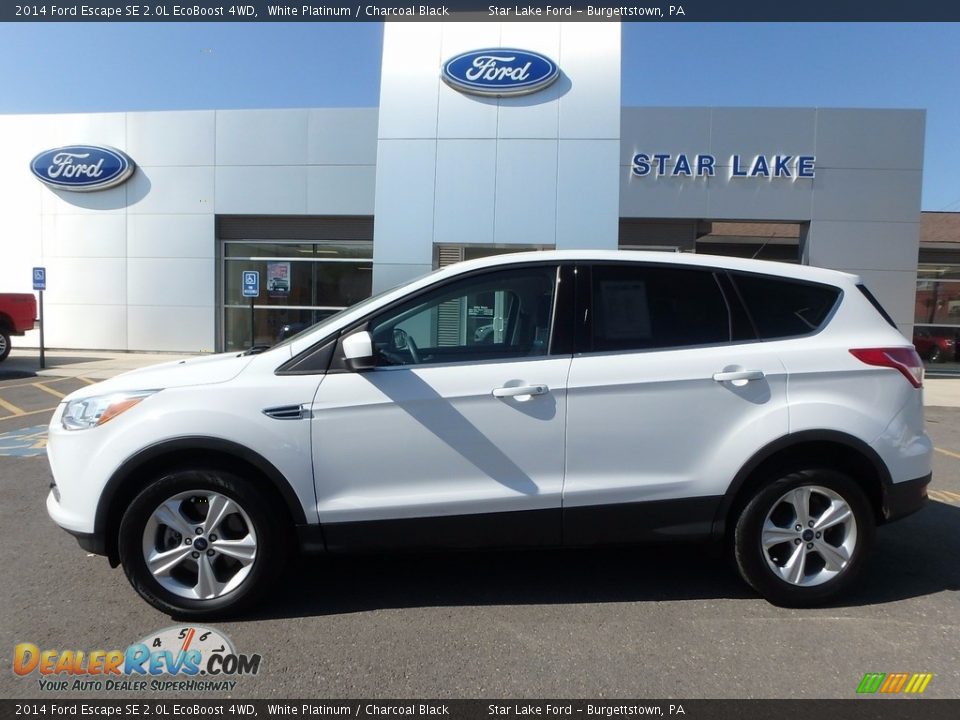 2014 Ford Escape SE 2.0L EcoBoost 4WD White Platinum / Charcoal Black Photo #1