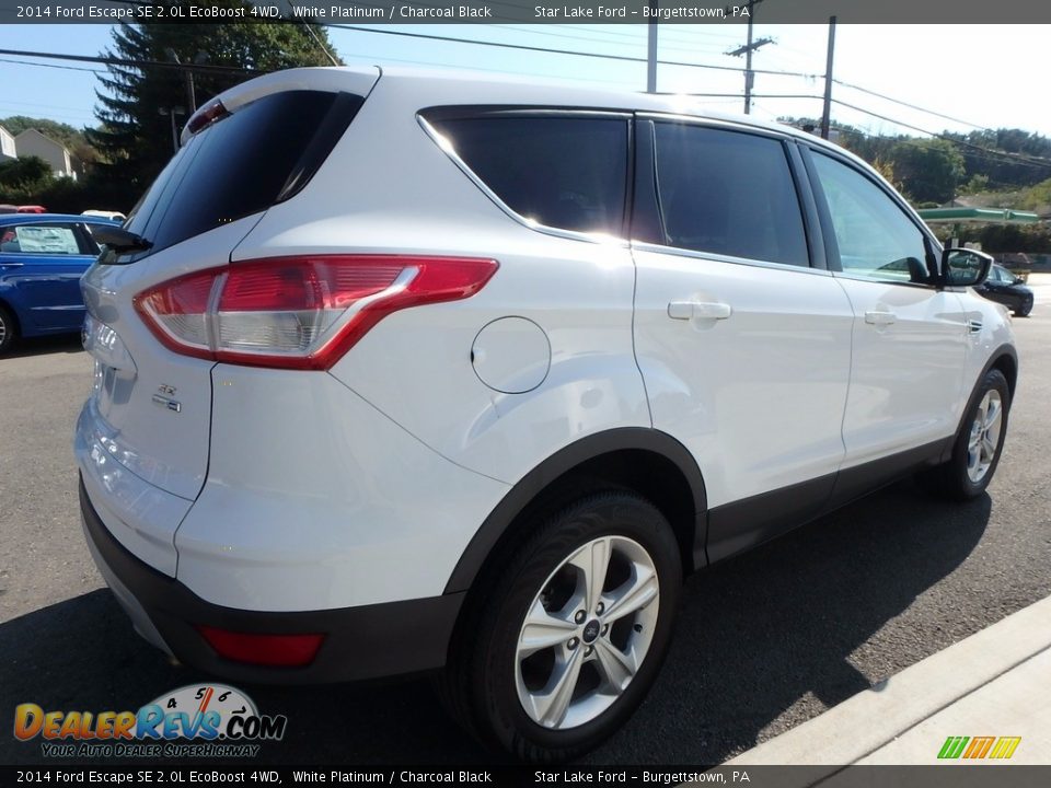 2014 Ford Escape SE 2.0L EcoBoost 4WD White Platinum / Charcoal Black Photo #5