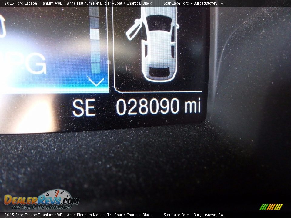 2015 Ford Escape Titanium 4WD White Platinum Metallic Tri-Coat / Charcoal Black Photo #20