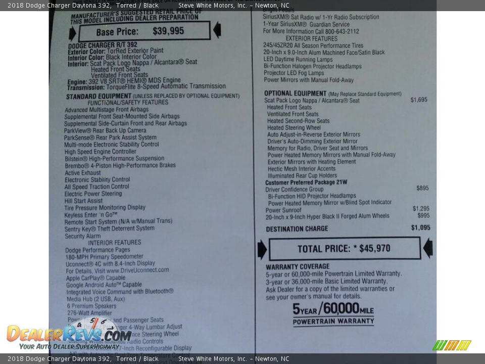 2018 Dodge Charger Daytona 392 Torred / Black Photo #36