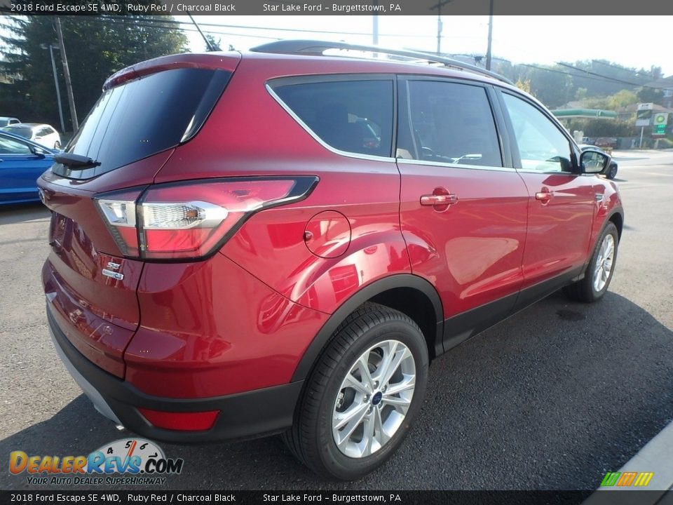 2018 Ford Escape SE 4WD Ruby Red / Charcoal Black Photo #5