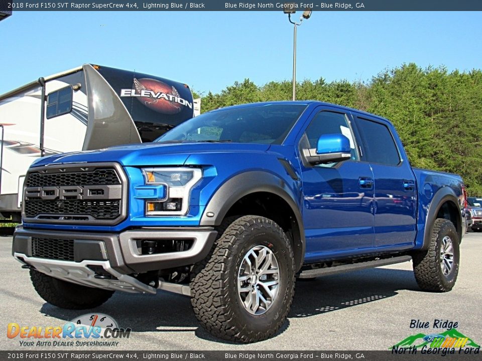 2018 Ford F150 SVT Raptor SuperCrew 4x4 Lightning Blue / Black Photo #1