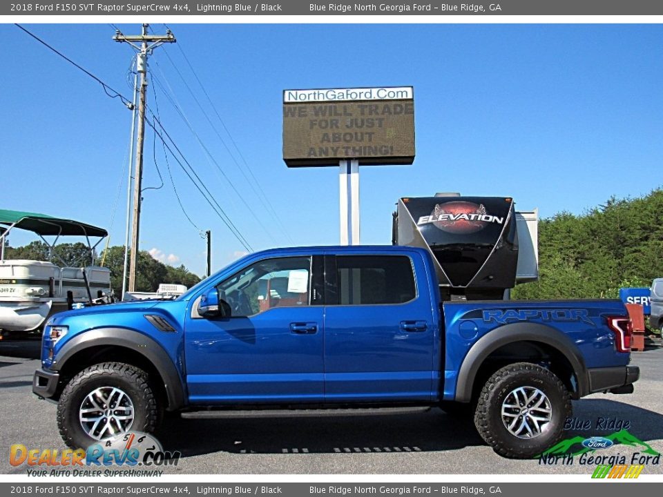 2018 Ford F150 SVT Raptor SuperCrew 4x4 Lightning Blue / Black Photo #2