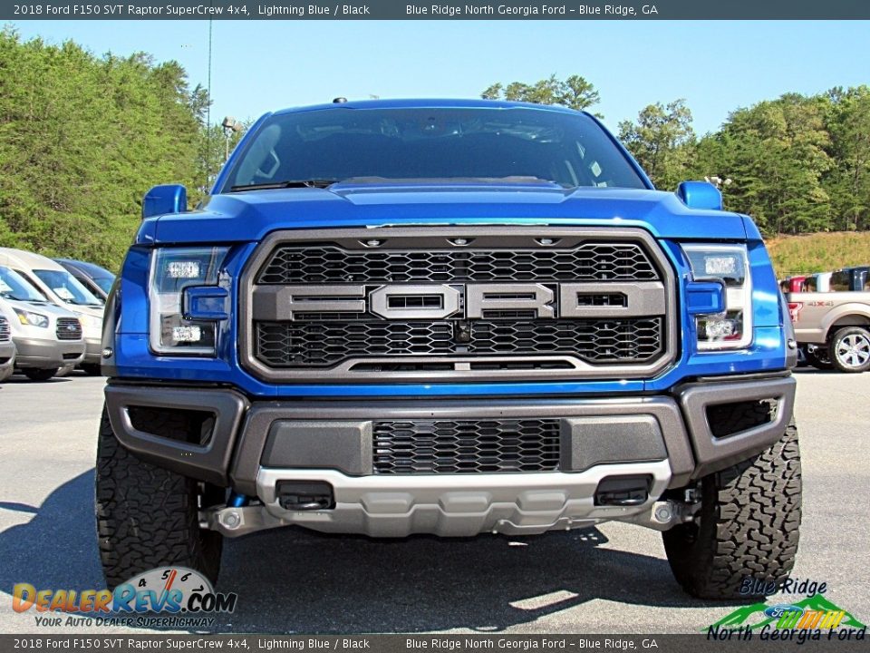 2018 Ford F150 SVT Raptor SuperCrew 4x4 Lightning Blue / Black Photo #8