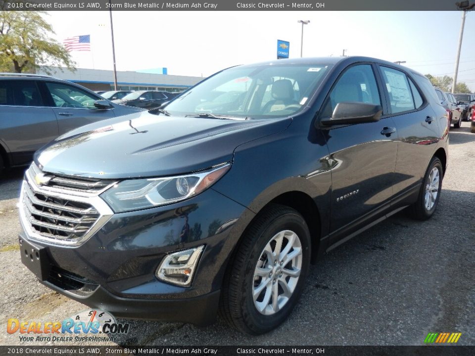 2018 Chevrolet Equinox LS AWD Storm Blue Metallic / Medium Ash Gray Photo #1