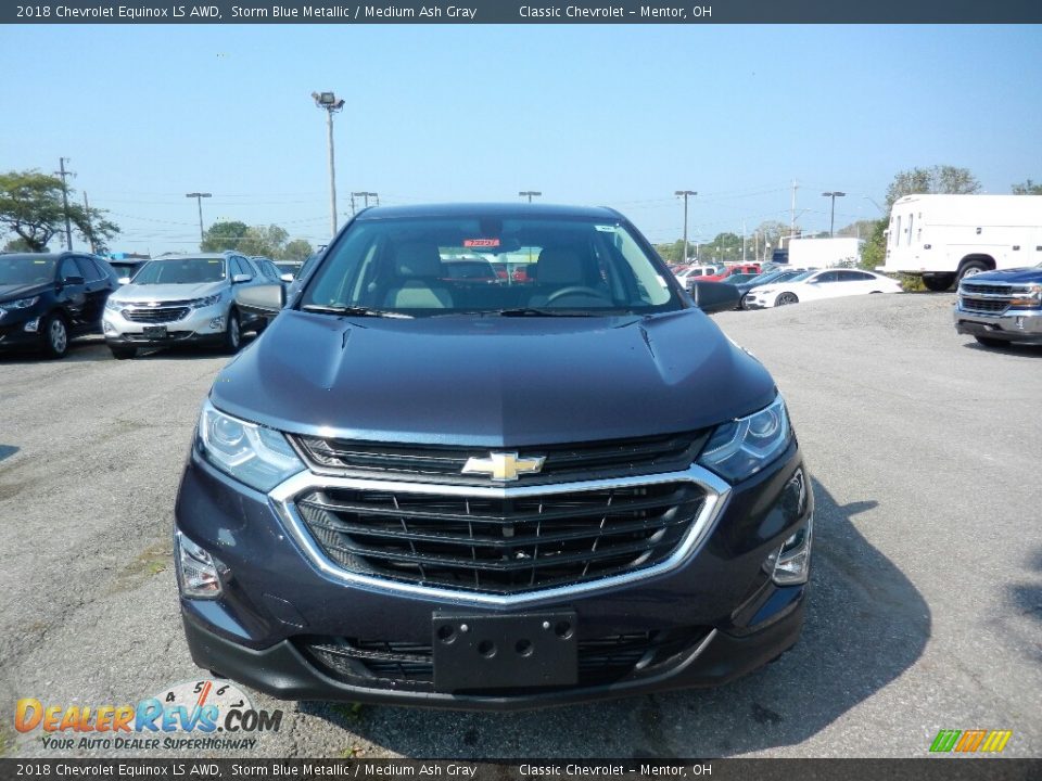 2018 Chevrolet Equinox LS AWD Storm Blue Metallic / Medium Ash Gray Photo #2