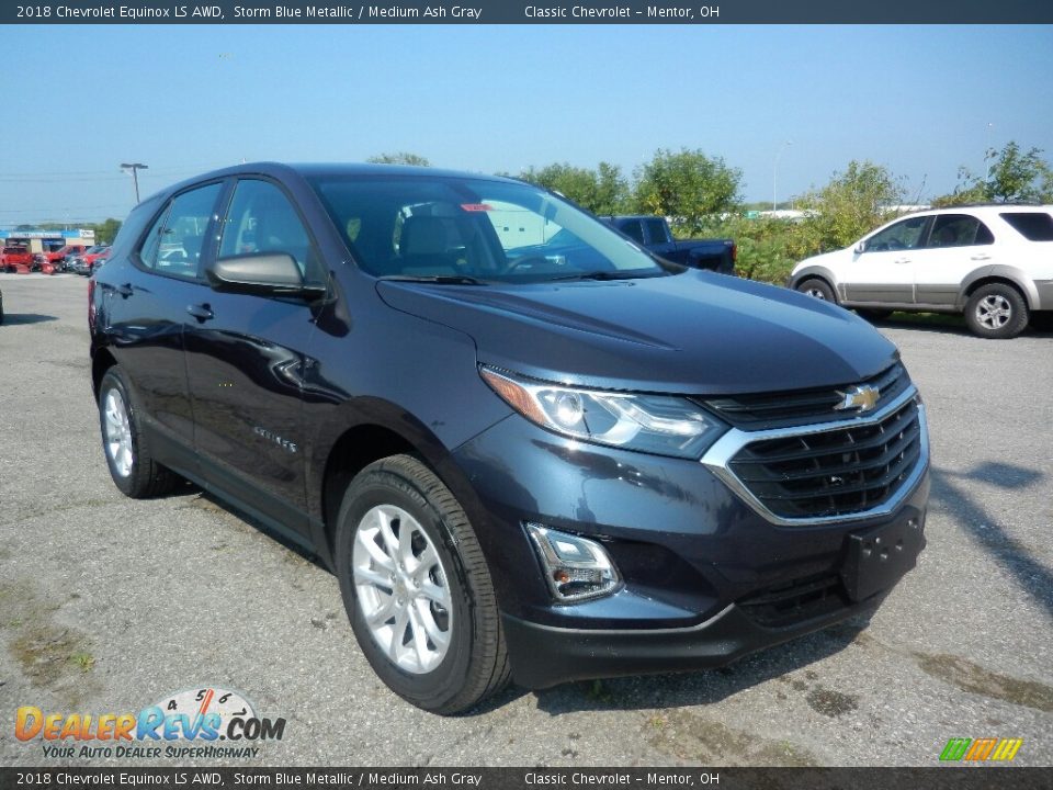 2018 Chevrolet Equinox LS AWD Storm Blue Metallic / Medium Ash Gray Photo #3