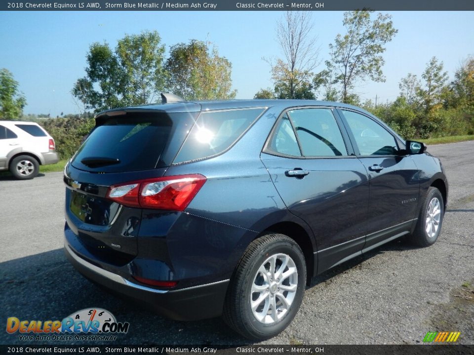 2018 Chevrolet Equinox LS AWD Storm Blue Metallic / Medium Ash Gray Photo #4