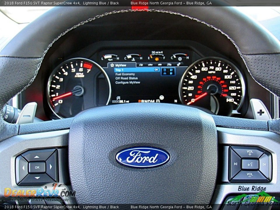 2018 Ford F150 SVT Raptor SuperCrew 4x4 Lightning Blue / Black Photo #18