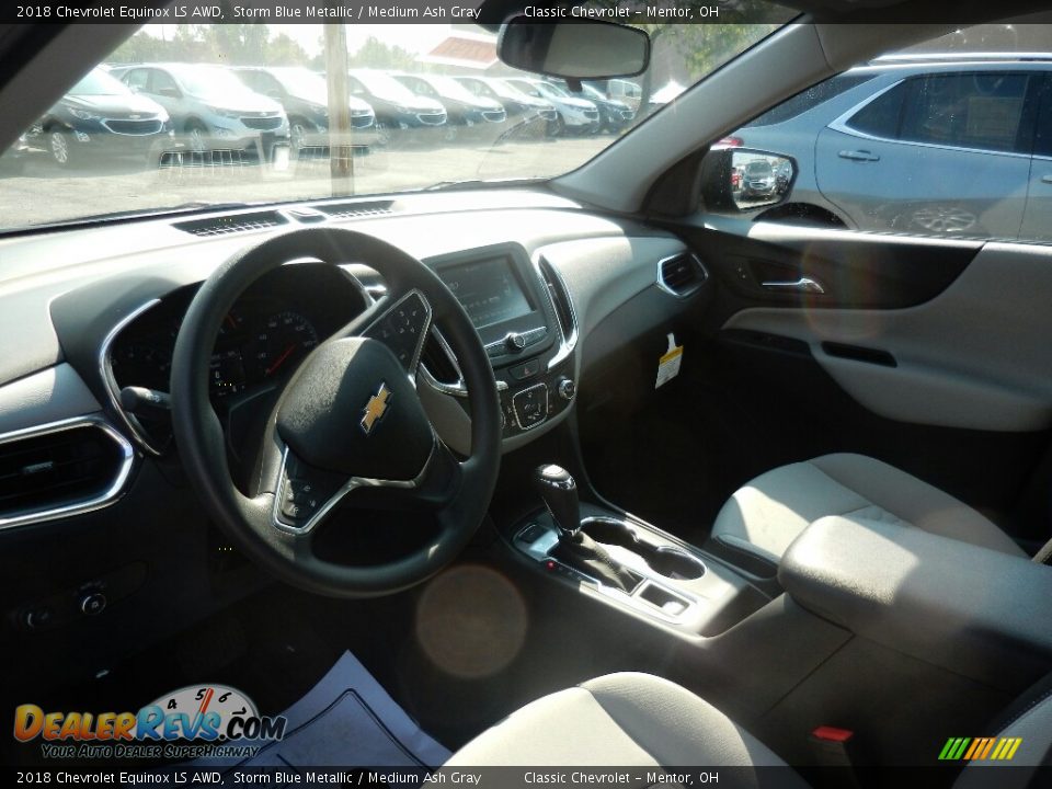 2018 Chevrolet Equinox LS AWD Storm Blue Metallic / Medium Ash Gray Photo #7