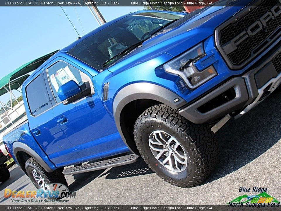 2018 Ford F150 SVT Raptor SuperCrew 4x4 Lightning Blue / Black Photo #36