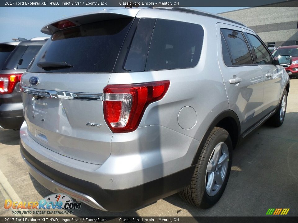 2017 Ford Explorer XLT 4WD Ingot Silver / Ebony Black Photo #3