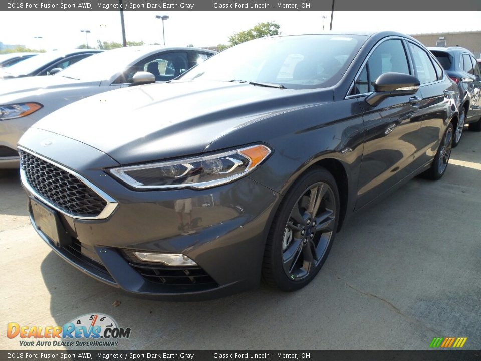 2018 Ford Fusion Sport AWD Magnetic / Sport Dark Earth Gray Photo #1