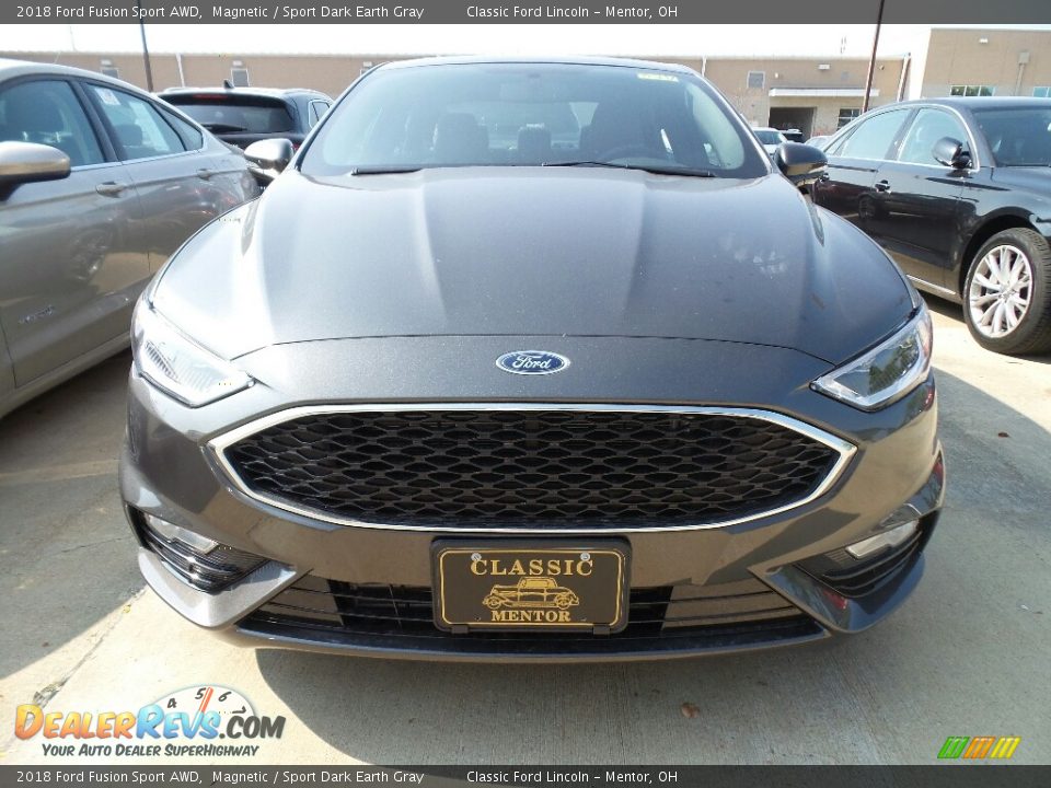 2018 Ford Fusion Sport AWD Magnetic / Sport Dark Earth Gray Photo #2