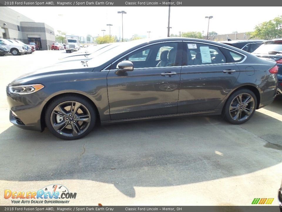 2018 Ford Fusion Sport AWD Magnetic / Sport Dark Earth Gray Photo #3