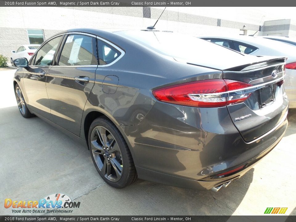 2018 Ford Fusion Sport AWD Magnetic / Sport Dark Earth Gray Photo #4