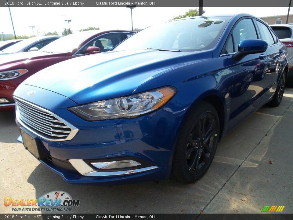 2018 Ford Fusion SE Lightning Blue / Ebony Photo #1
