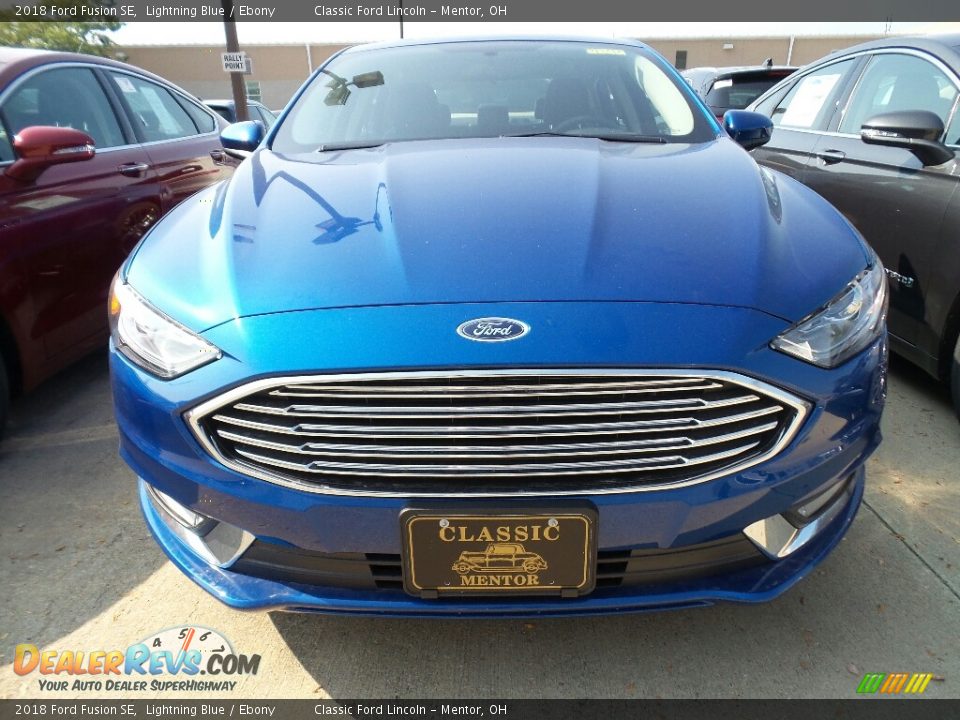2018 Ford Fusion SE Lightning Blue / Ebony Photo #2