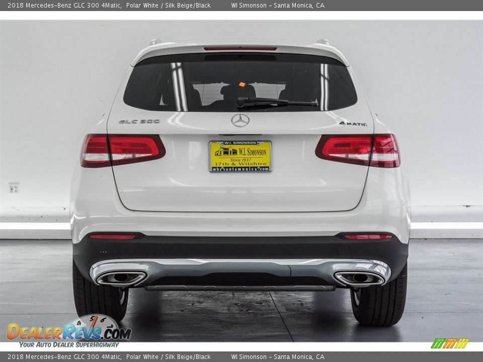 2018 Mercedes-Benz GLC 300 4Matic Polar White / Silk Beige/Black Photo #4