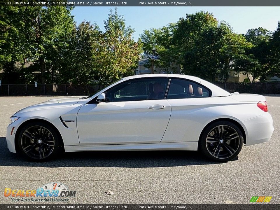 2015 BMW M4 Convertible Mineral White Metallic / Sakhir Orange/Black Photo #2