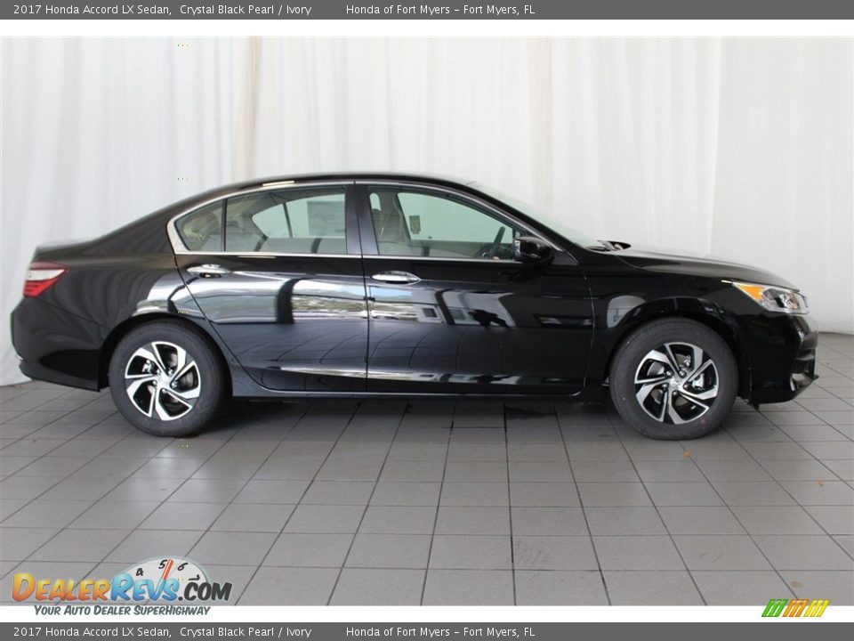 2017 Honda Accord LX Sedan Crystal Black Pearl / Ivory Photo #3