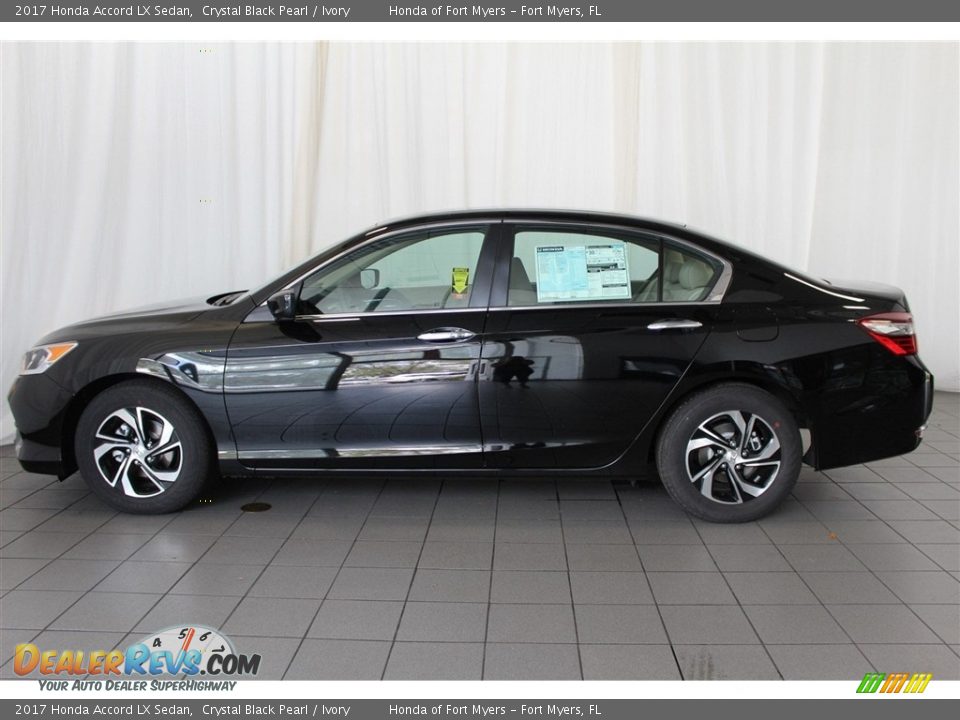 2017 Honda Accord LX Sedan Crystal Black Pearl / Ivory Photo #5