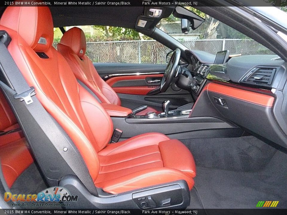 2015 BMW M4 Convertible Mineral White Metallic / Sakhir Orange/Black Photo #27