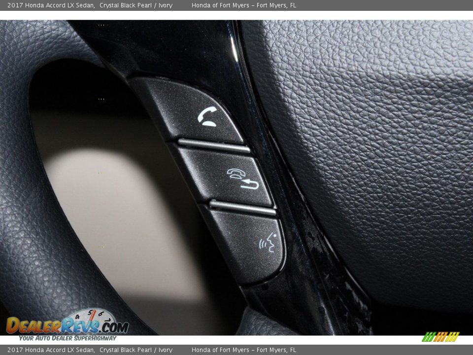 2017 Honda Accord LX Sedan Crystal Black Pearl / Ivory Photo #14