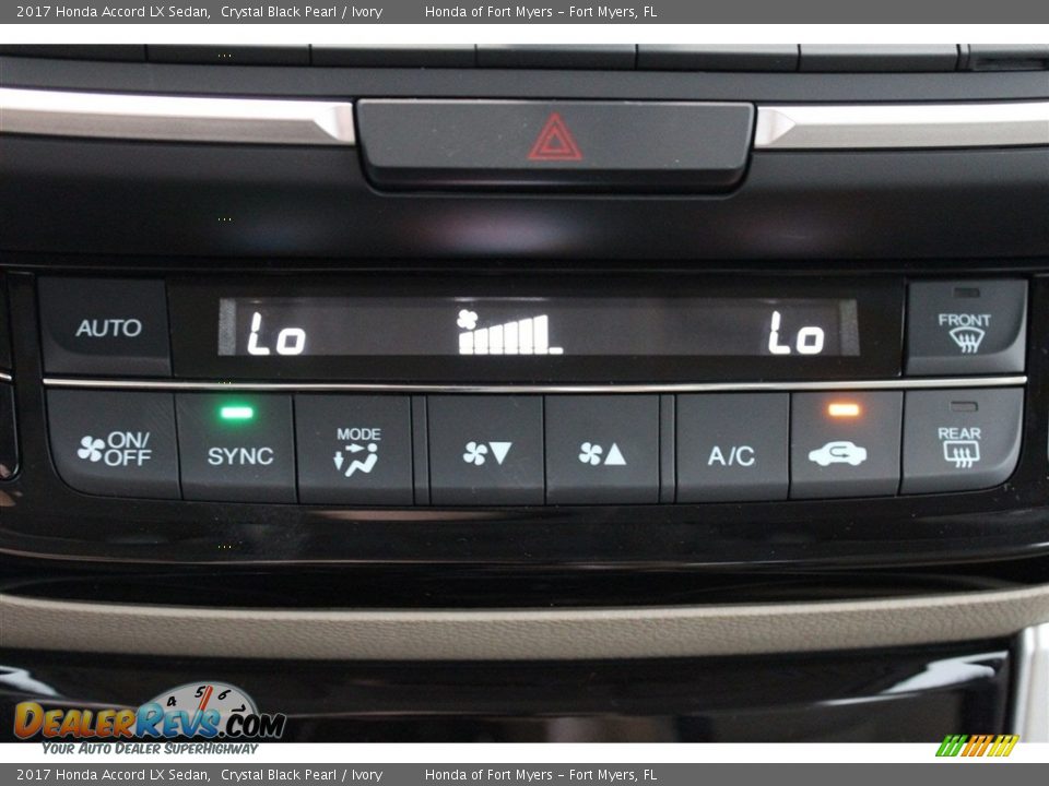 2017 Honda Accord LX Sedan Crystal Black Pearl / Ivory Photo #18