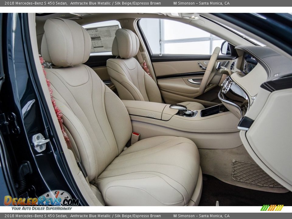 Silk Beige/Espresso Brown Interior - 2018 Mercedes-Benz S 450 Sedan Photo #2